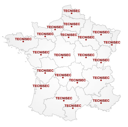 Zones d'intervention Tecnisec